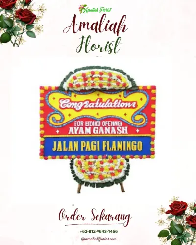 Bunga Papan Congratulation di Kampung Lapai